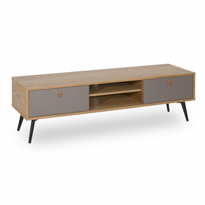 TV-benk 'Jylland' - Grå / Tre