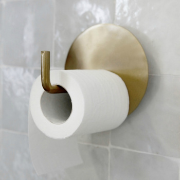 Toalettpapirholder \'tekst\' - Messing