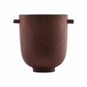Blomsterpotte - brent rød S