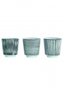 Egg Cups 3 stk - Pen Stripe