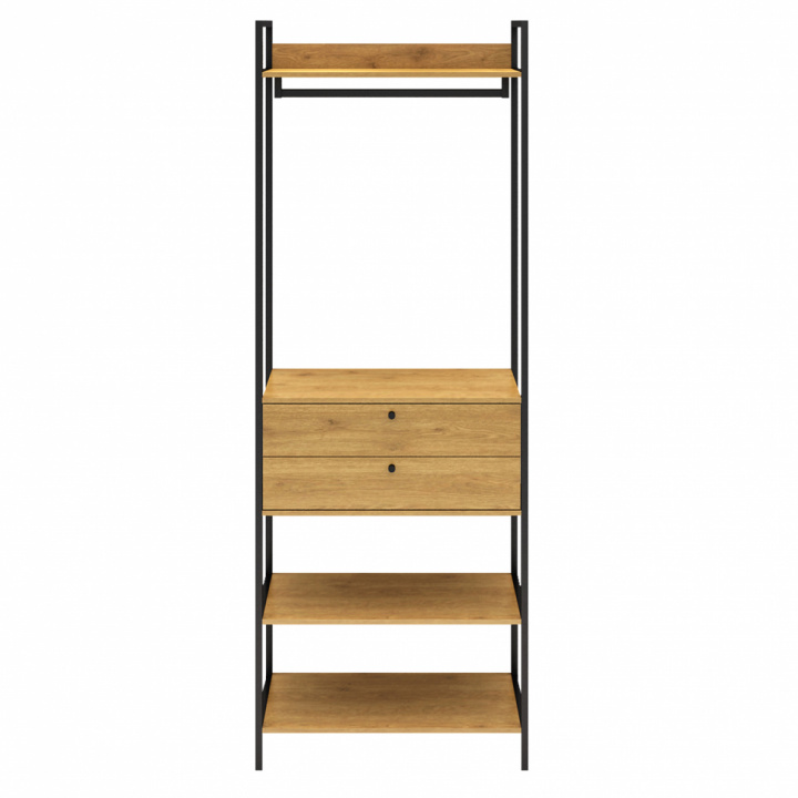 Garderobeskap \'Karla\' 2 skuffer - Eik/Svart i gruppen SALG / Møbler / Hyller og oppbevaring hos Reforma (KARLAWD03)