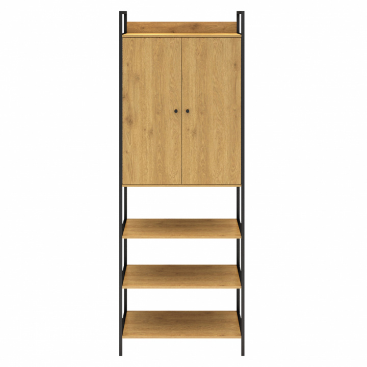 Garderobe 'Karla' - 2 dører Eik / Svart