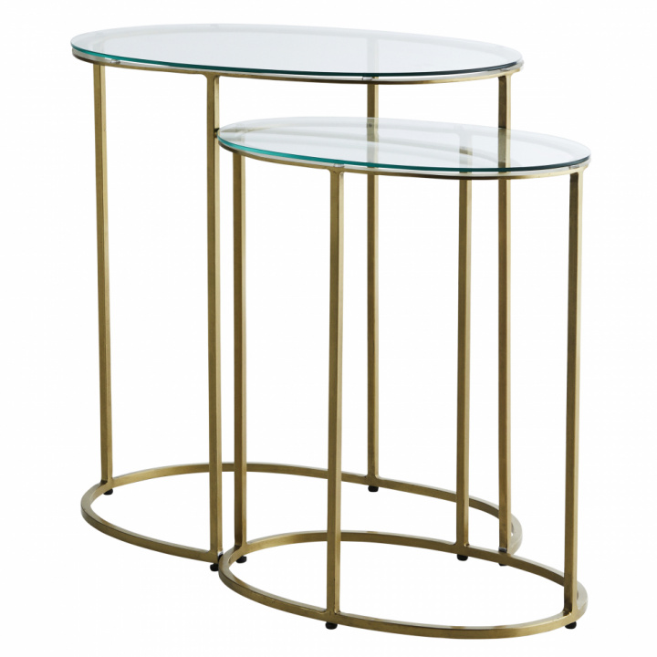 Sidebord - Glass / Messing i gruppen Møbler / Bord / Sidebord hos Reforma (L011)