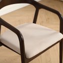 Lenestol \'Aspa\' - Mørkebrun/Beige