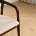 Lenestol \'Aspa\' - Mørkebrun/Beige