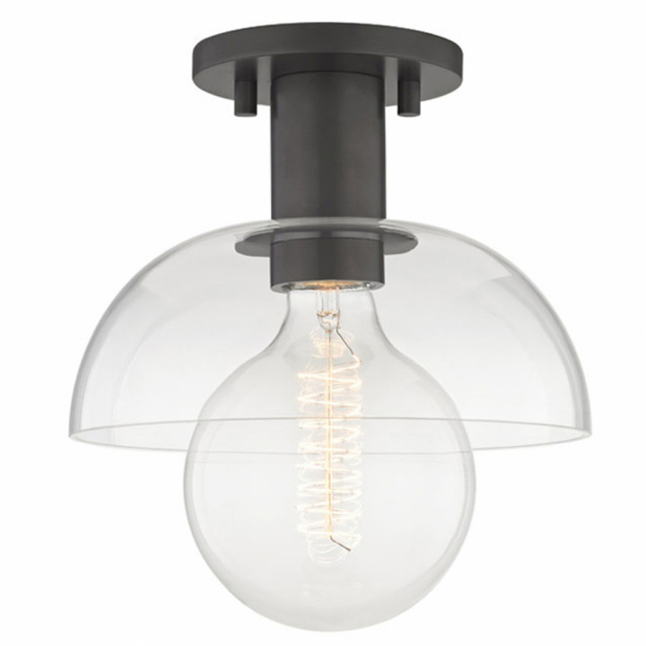 Taklampe 'Glass Shade' - Svart