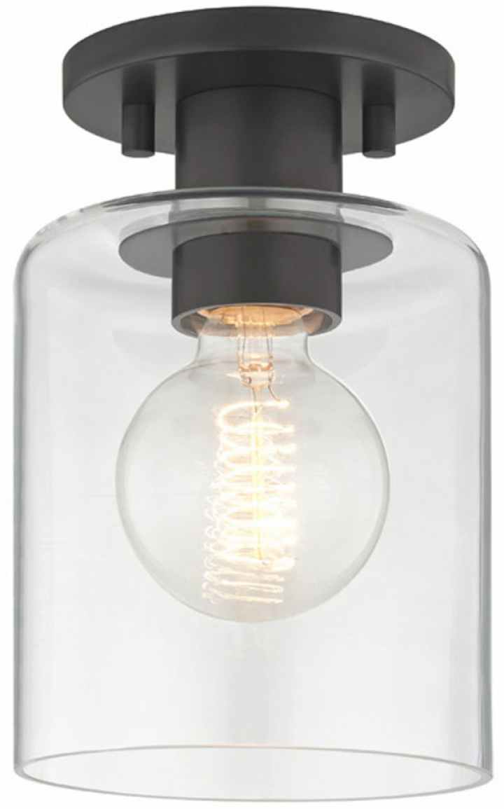 Taklampe 'Glass lampeskjerm' M - Glass / svart