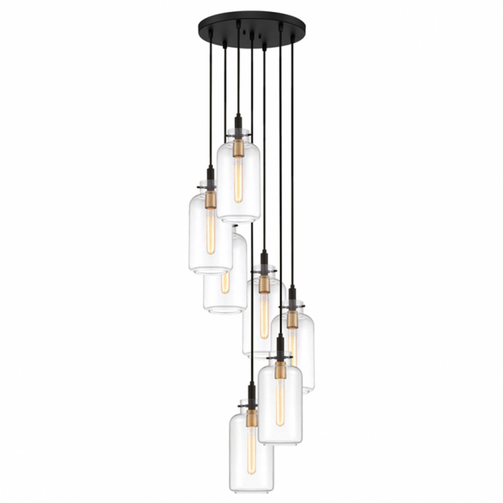 Taklampe 'Chablis' X7 - Svart