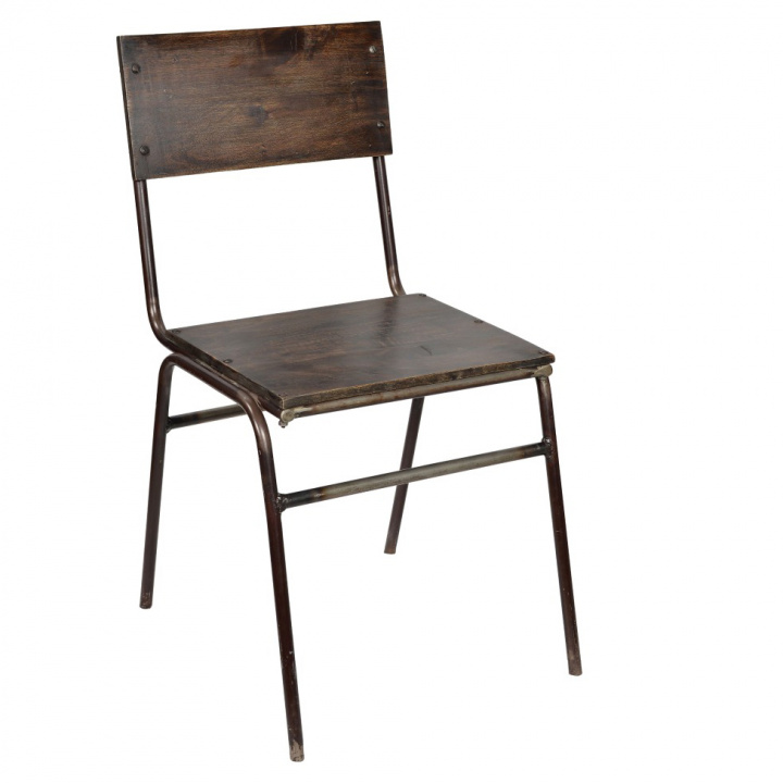 Stol - Vintage tre / jern