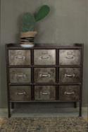 Skap med 9 skuffer - Vintage/Patina