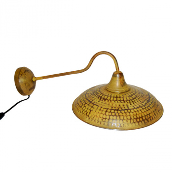 Vegglampe - Vintage gul / Patina