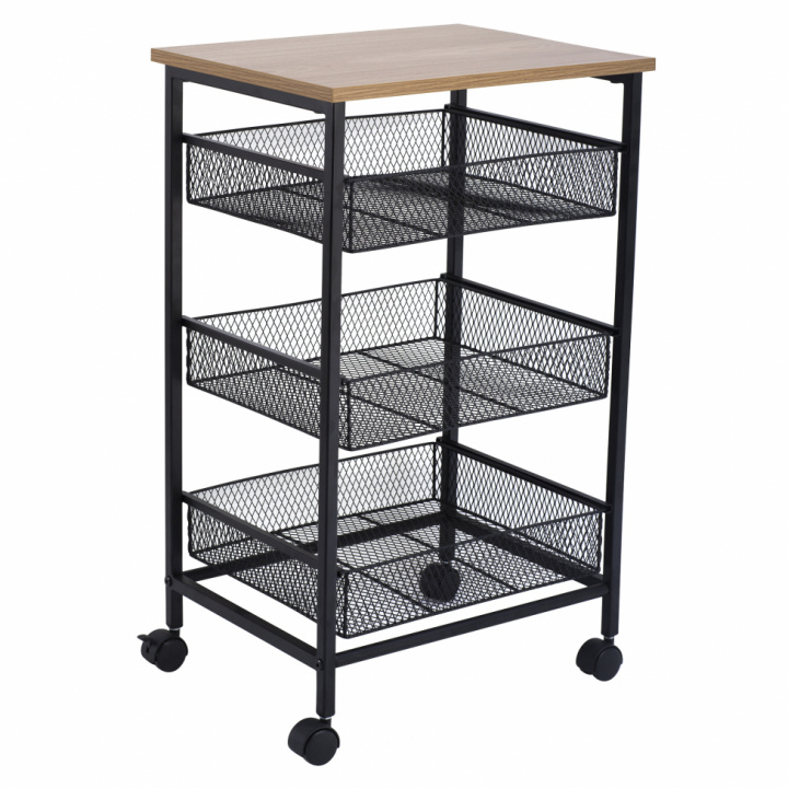 Kjøkkenvogn - Svart/Tre i gruppen SALG / Møbler / Bord hos Reforma (MG0315A)