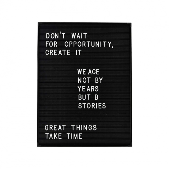 Maleri 'Letter Board' - Svart ramme