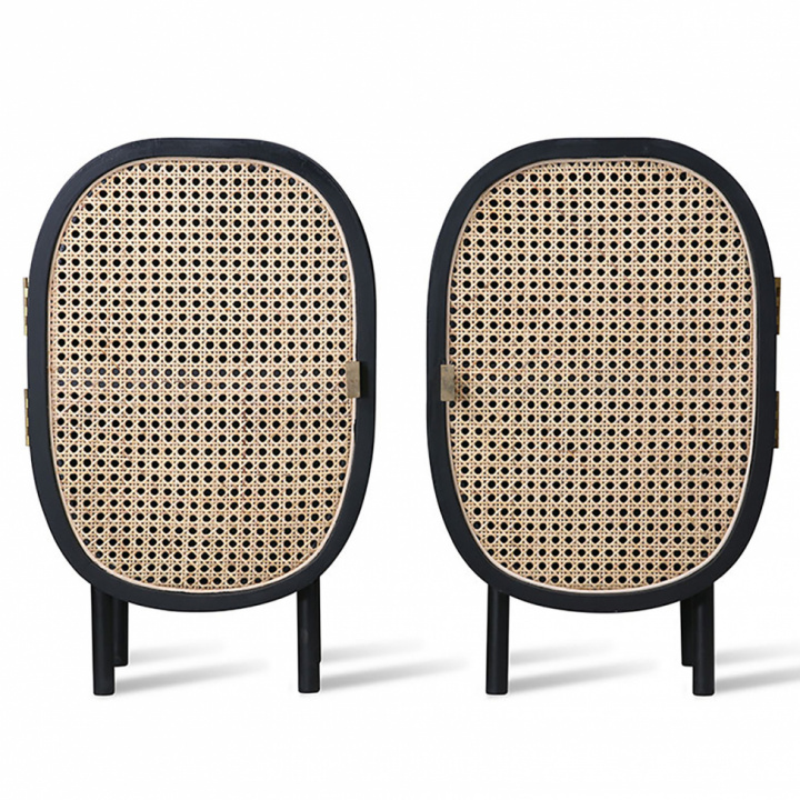 Sengebord \'Webbing\' 2 stk - Svart i gruppen Møbler / Bord / Nattbord hos Reforma (MKA1932)