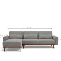 Sovesofa \'Texas\' - Lys grå
