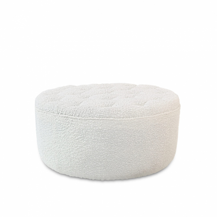 Puff 'Dimple' Rundt 84cm - Hvit