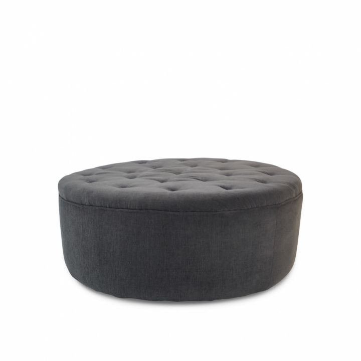 Puff 'Dimple' Rundt 100cm - Mørkegrå