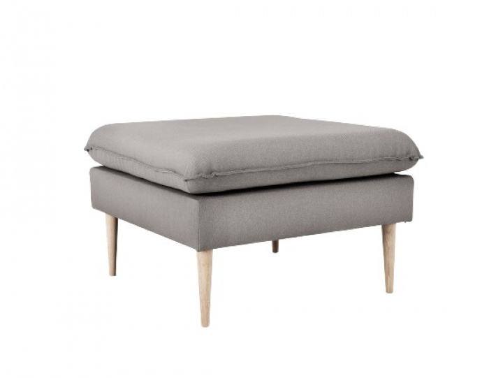 Puff \'Posh\'- stålgrå / tre i gruppen Møbler / Sofaer / Puffer og fotskamler hos Reforma (OT041POSH-ET91)
