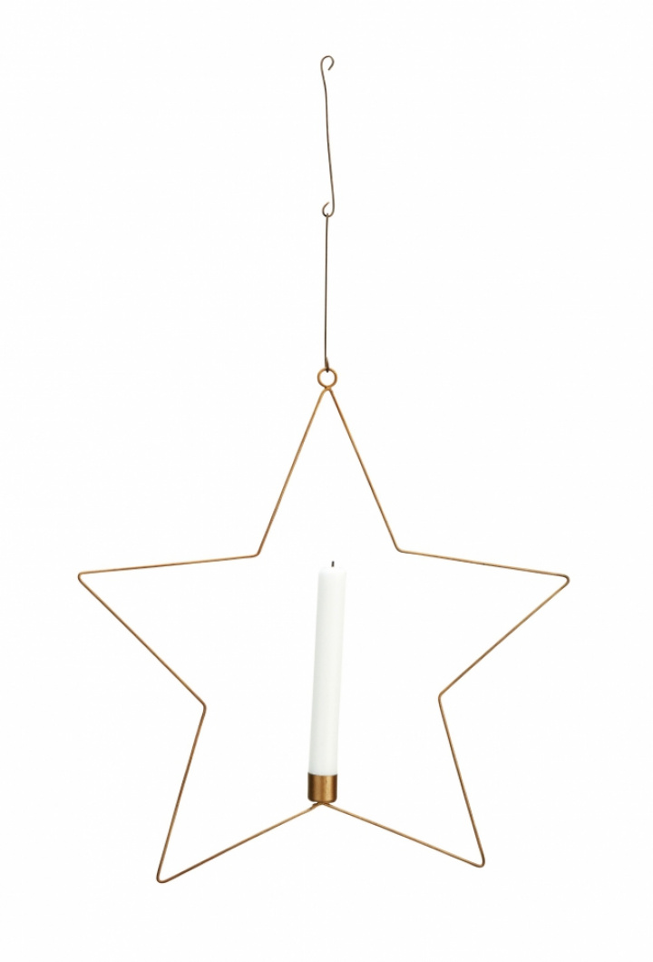 Stearinlys Star - Messing - Madam Stoltz