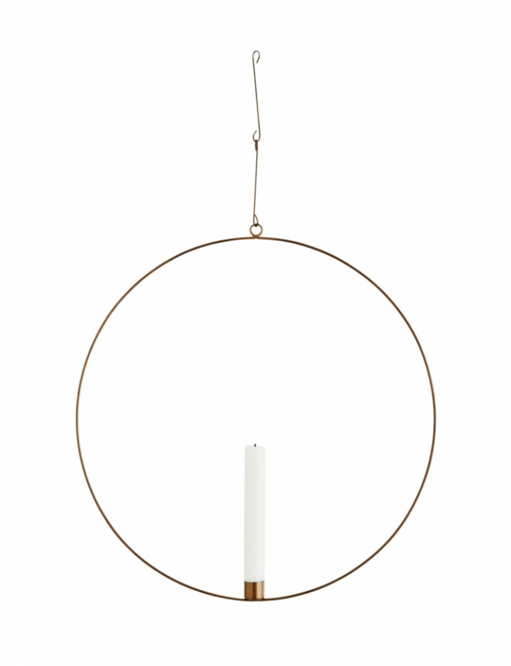 Belysningsholder Wire ring - Messing (L) - Madam Stoltz