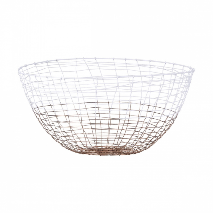 Skål - 'Dyp' - Hvit / metall