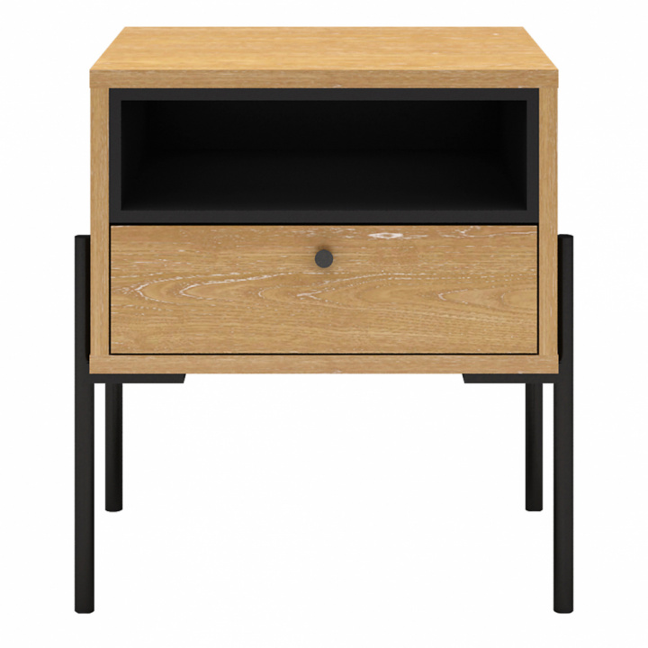 Kommode 'Punt' - Eik / Svart