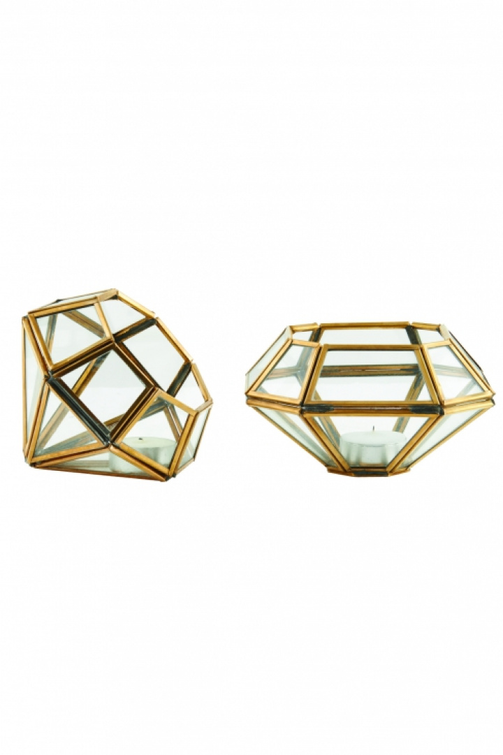 Lysestake Diamond 2 stk. - Messing i gruppen hos Reforma (Pm0383)