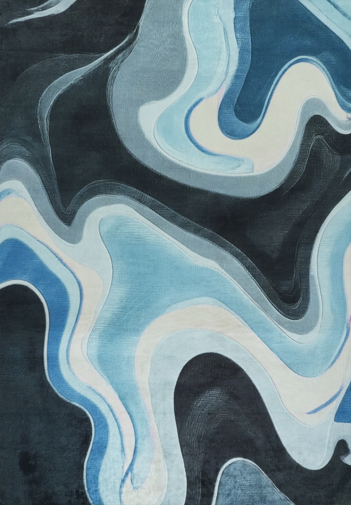 Teppe \'Seleren\' - Blå/Multifarget i gruppen Interiør / Tepper hos Reforma (RG01-15)