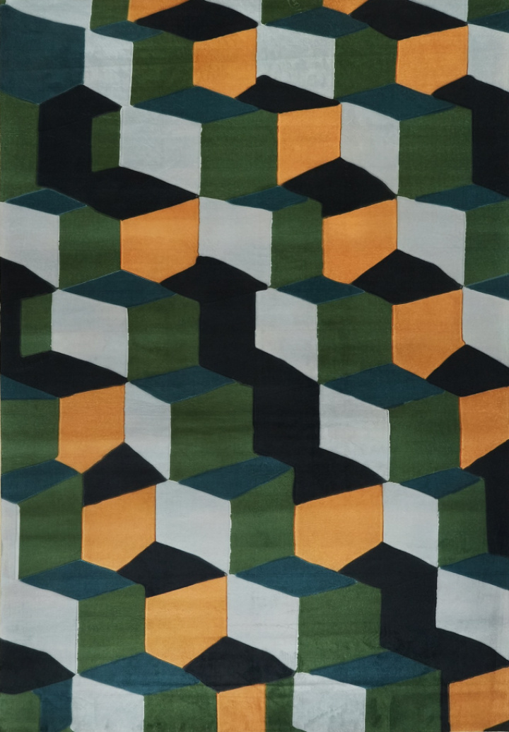 Teppe \'Velorin\' 160x230 cm - Grønn/Multifarget i gruppen Interiør / Tepper hos Reforma (RG172)