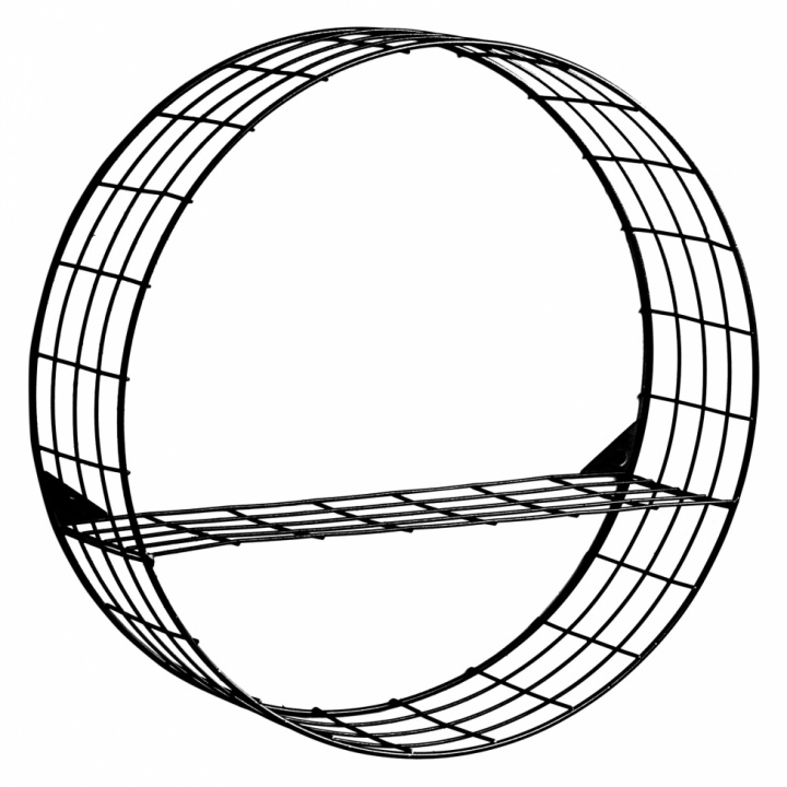 Veihylle \'Circle\' - Svart/Metall i gruppen MBLER / OPPBEVARING / Vegghylle hos Reforma (RH2012-42)