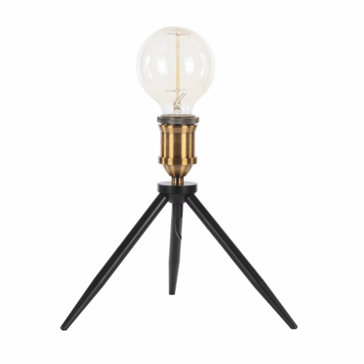 Bordlampe 'Triple' - Svart / Messing