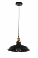 Taklampe retro - Messing og svart