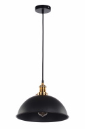 Taklampe kuppel retro - Messing og svart