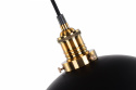 Taklampe kuppel retro - Messing og svart