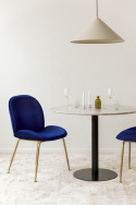 Stol \'Lux\' - Blå/Messing