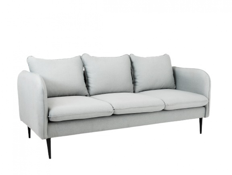 Sofa \'Posh\'- 3-seters platinagrå/svart