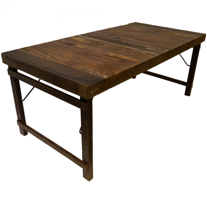 Spisebord - Tre / jern 180 x 90