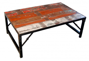 Sofabord - vintage tre og jern