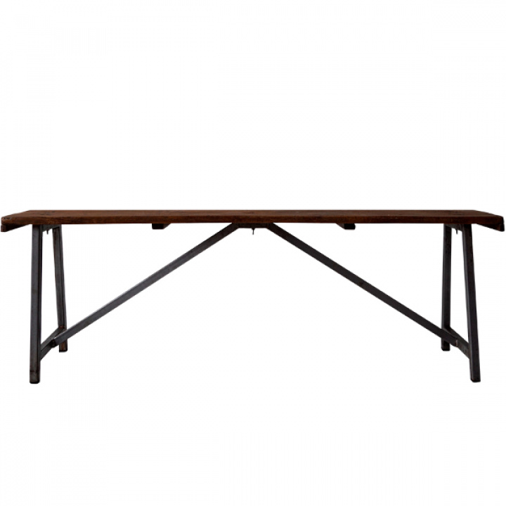 Bench vintage - jern ramme og tre - Trademark Living