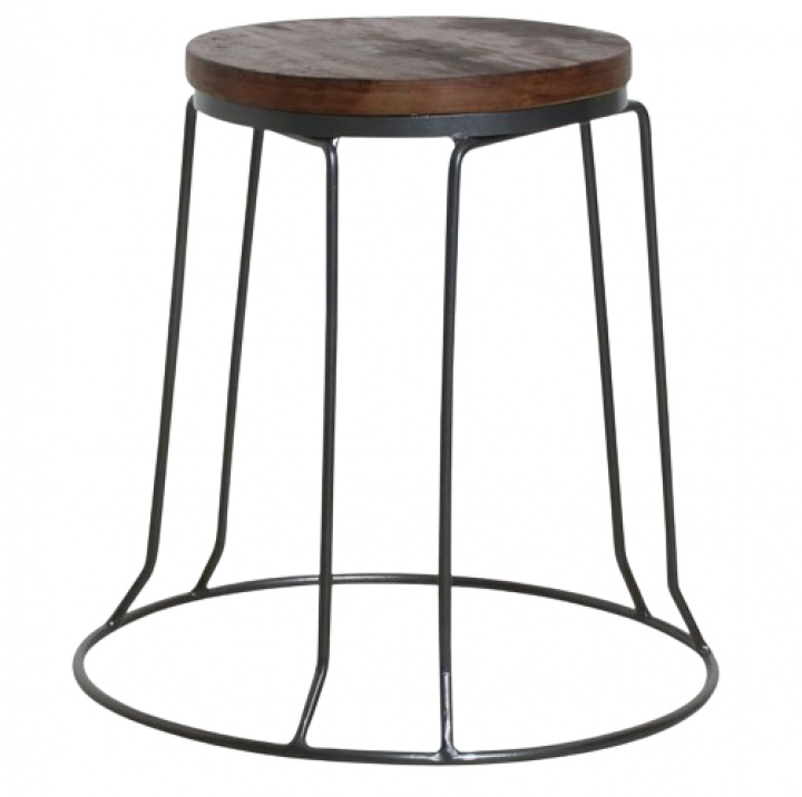 Krakk \'Factory\' 30 cm - Tre/jern i gruppen Møbler / Sittemøbler / Krakker hos Reforma (STFW00300)