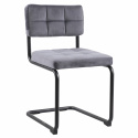 Stol \'Kelly\' - Grå / Fløyel