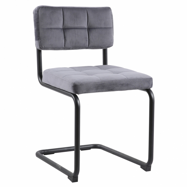 Stol 'Kelly' - Grå / Fløyel