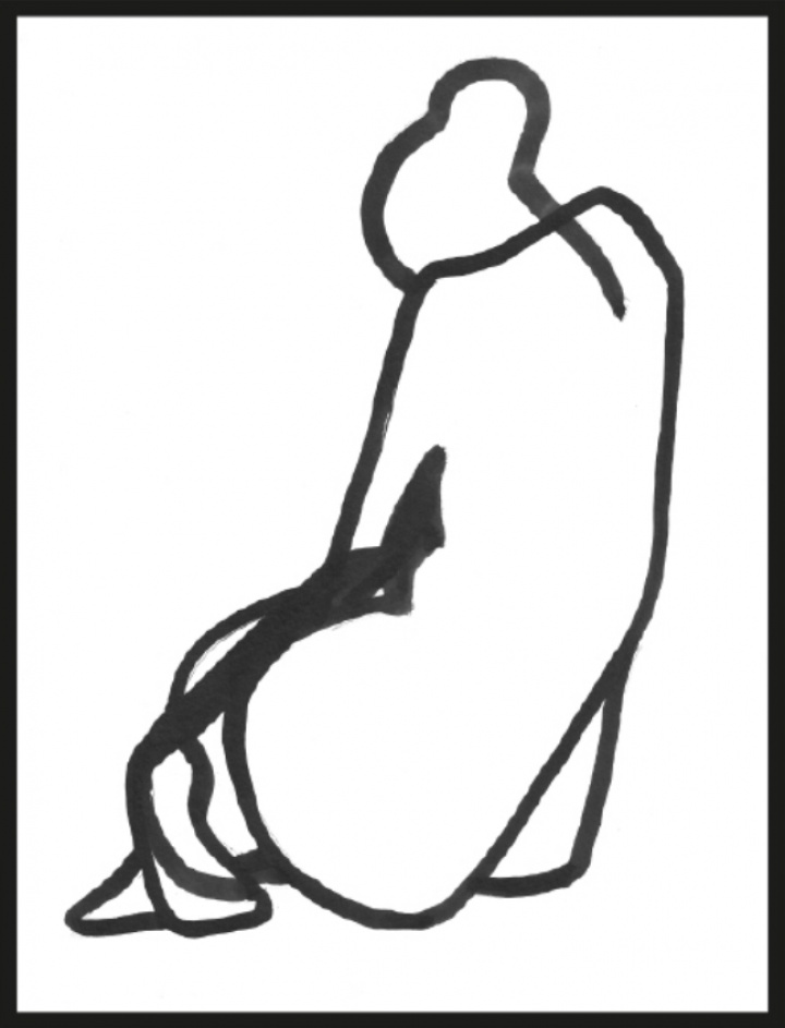 Plakat - Sittende kvinne V