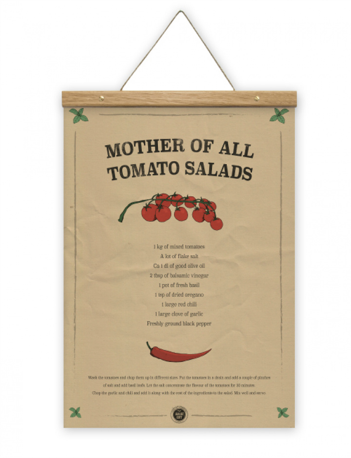 Tomat Salat - plakat og henger i gruppen ROM / Stue / Skilt / malerier / plakater hos Reforma (Tomatosalad_A3)