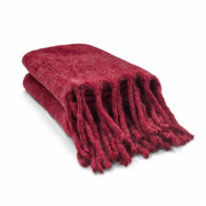 Rutete \'Samantha\' 130x170cm - Mørk rød i gruppen Interiør / Tekstiler / Pledd hos Reforma (V10201727)
