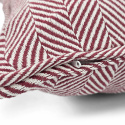 Putetrekk \'Denisa Fishbone\' 45x45cm - Rød/hvit