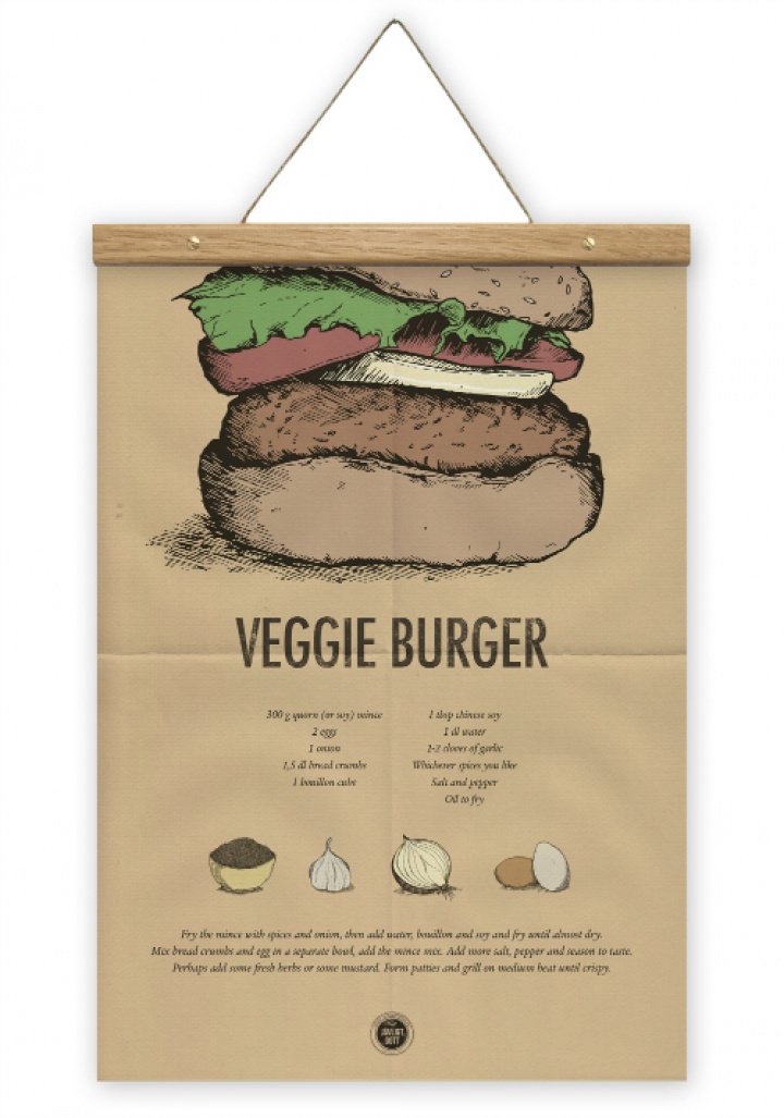 Veggie Burger - plakat og kleshengere i gruppen hos Reforma (Veggieburger_A3)