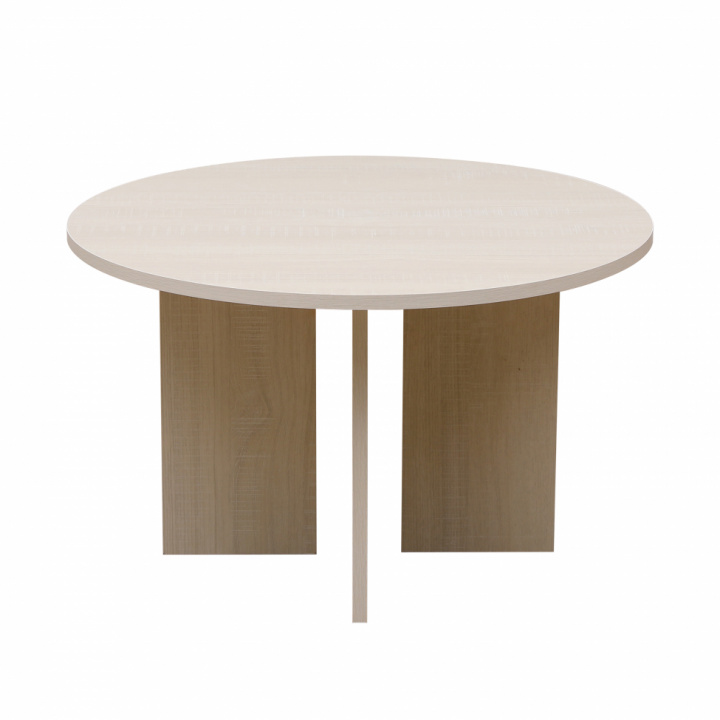Salongbord 'Créme' Rundt 75cm - Hvitpigmentert