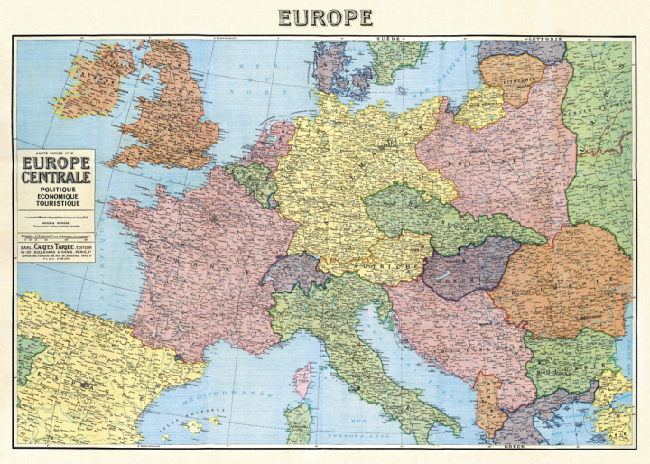 Plakat - Vintage Map Europe i gruppen hos Reforma (WRAP-MAPEUR)