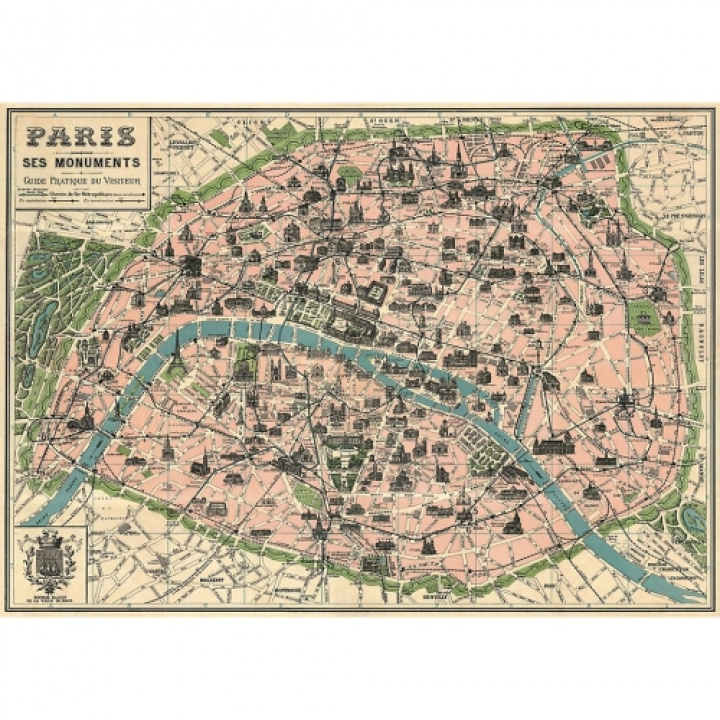 Plakat - 'Carte Paris'
